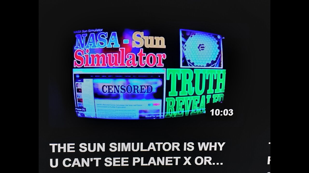 the sun simulator is why u can't see planet x or nibru the fire is coming folks seek jesus