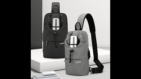 Portable Waterproof Sling Bag with Cup Holder, for Travel, Biking, Gym & More
