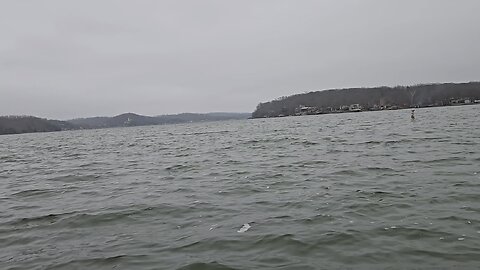 Lake of the Ozarks on a cold cloudy winter day.