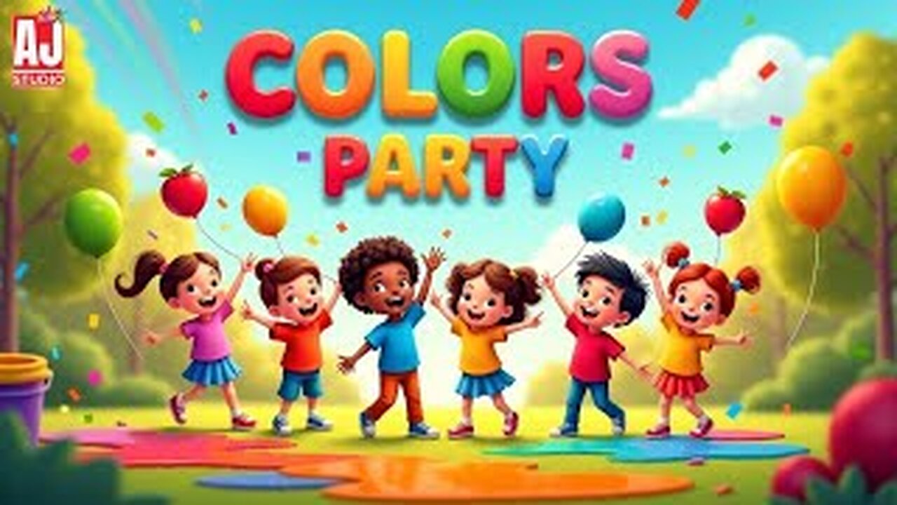 Colours Party Song 🌈| Fun Colour Learning for Toddlers😊