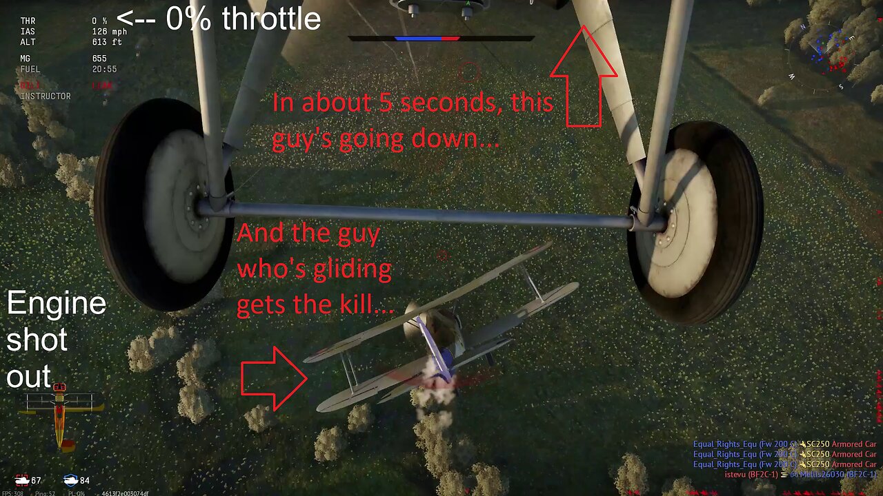 War Thunder - Sea Gladiator Mk I gets 1K & 2A while gliding (short)
