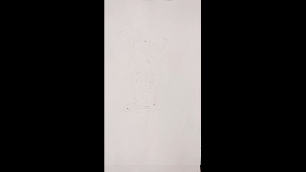How to Draw a Cute Milkshake for Kids | Easy and Fun! | 🍒✨ #Drawing #Shorts