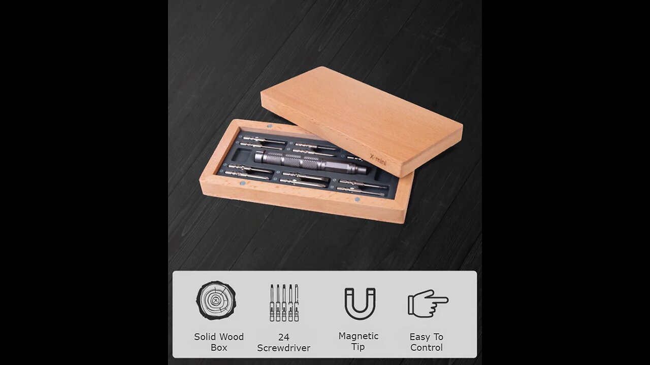 25-in-1 Portable Precision Screwdriver Set With 24 Magnetic Bits