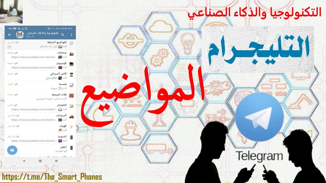 المواضيع والاقسام في التلجرام Topics and sections in Telegram