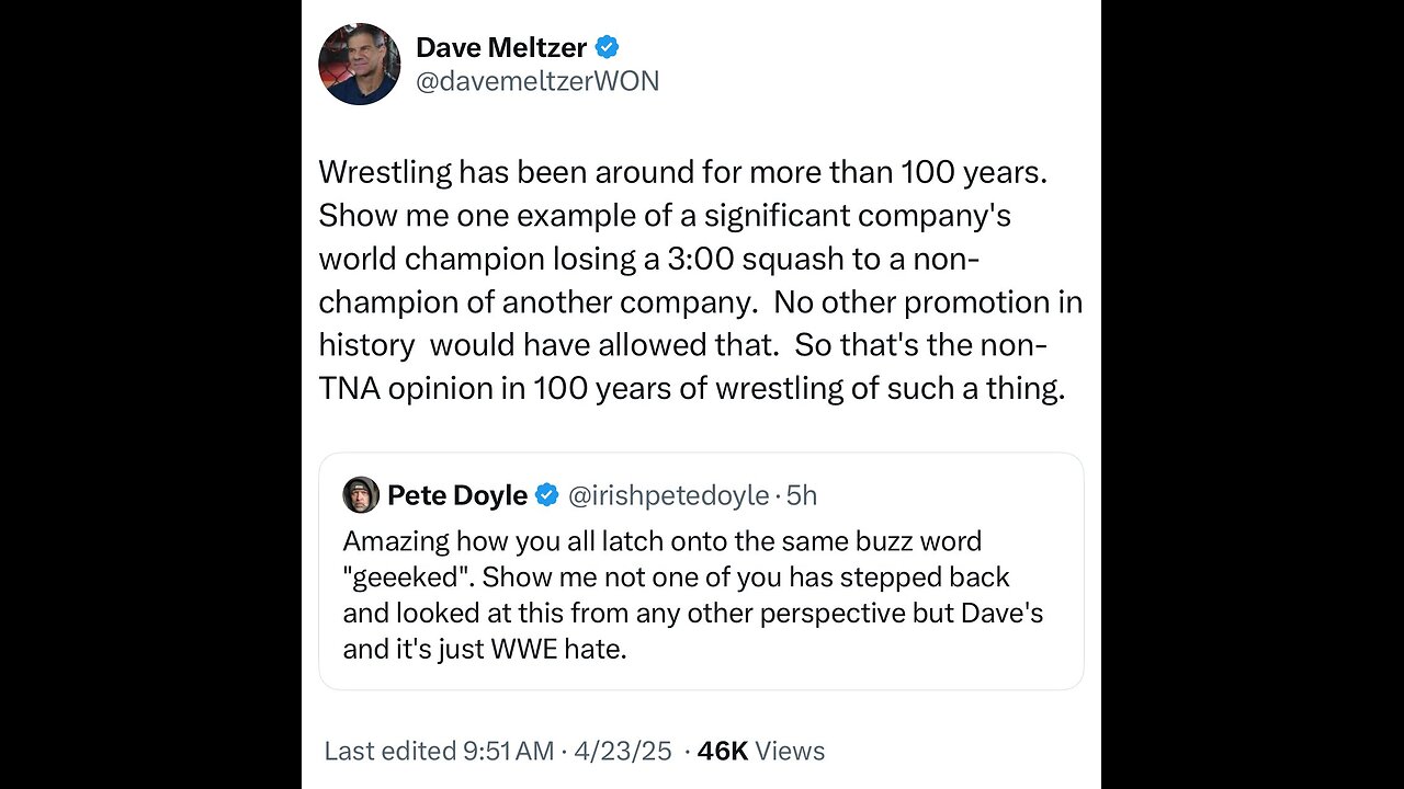 Dave Meltzer Doesn’t Know Wrestling HISTORY – Total Fraud! #shorts