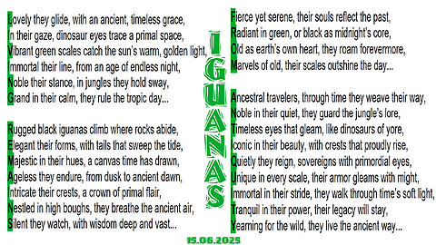 EA & AI - IGUANAS (Official Acrostic Video)