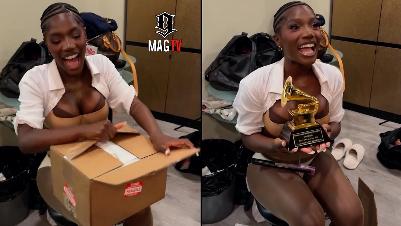 Doechii Unboxes Her Grammy Award After 2 Month Wait! 🏆