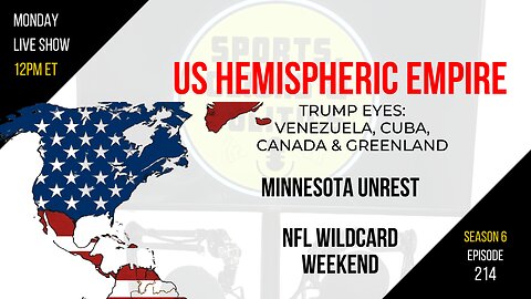 EP214: Trump Eyes US Empire, Minnesota Unrest, Kirk Assassination, NFL Playoffs