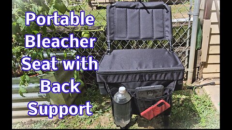 Portable Stadium Bleacher Seat with Back Support and Pockets