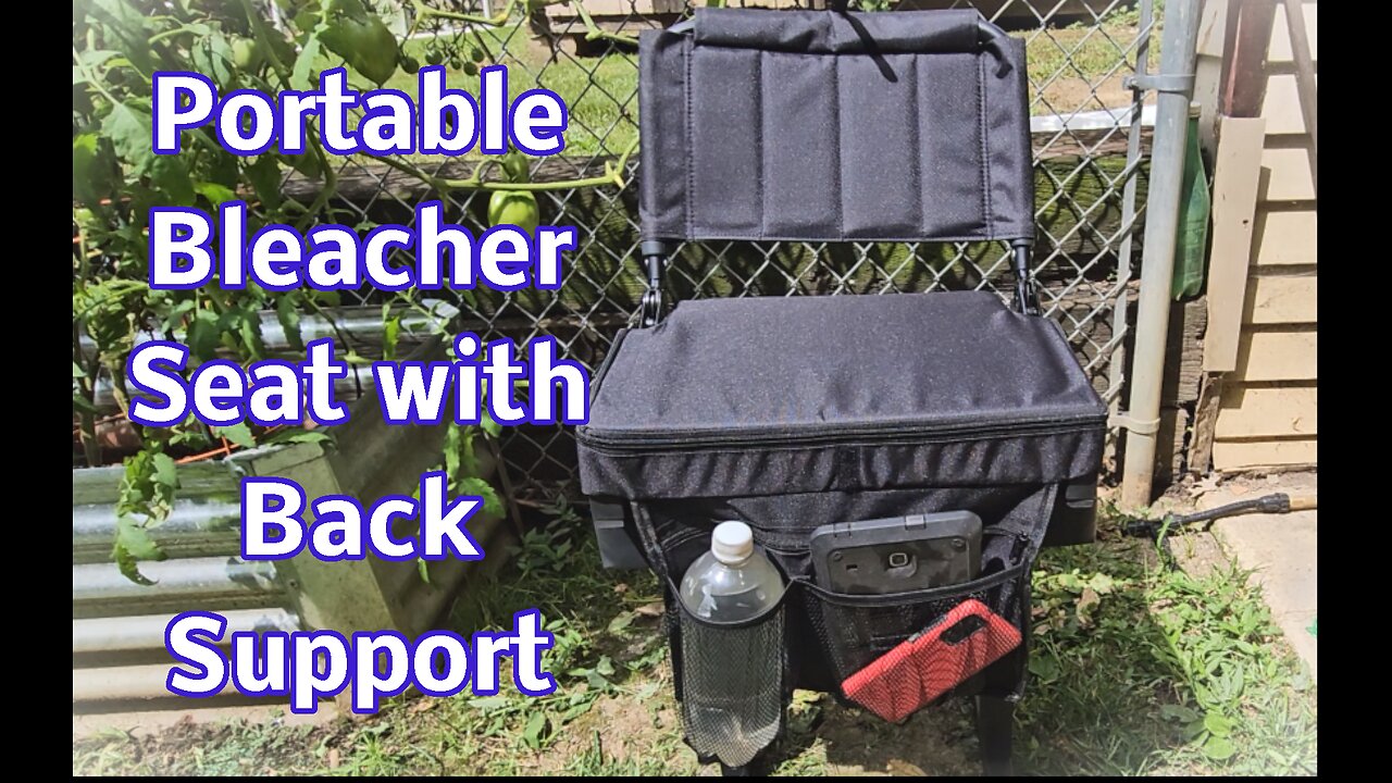 Portable Stadium Bleacher Seat with Back Support and Pockets