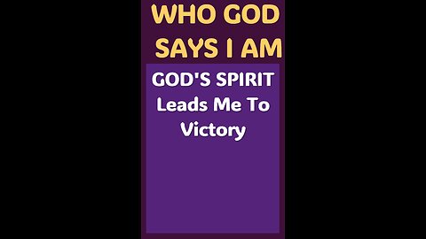 GOD'S SPIRIT LEADS ME TO VICTORY #wordofgod #peace #joy #Jesus #wisdom #God #power #HolySpirit