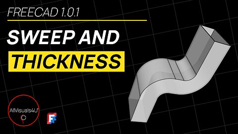 🍃 FreeCAD Additive Pipe - Air Duct - FreeCAD Pipe - FreeCAD Sweep - FreeCAD 1 Tutorial | #Shorts