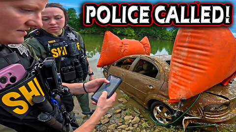 Stolen Car Found Underwater! Dodge Stratus Recovered with Wrecker!