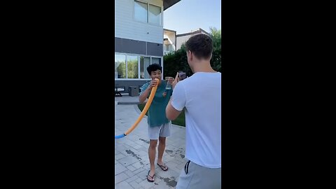 Behind The Scenes Of The Worlds Longest Straw Through My House!!! #prank #usareels #USAToday #amer