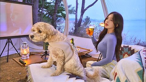 Make your own transparent movie theater with an ocean view