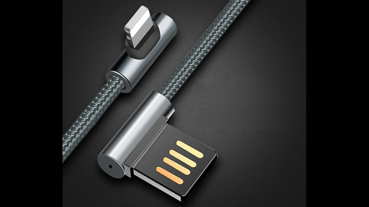Reversible Dual-End L-Shaped Lightning Cable For Phone Addict