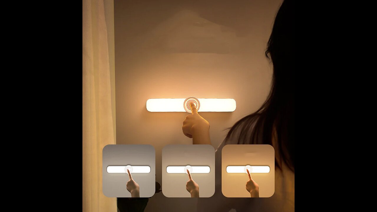 Mini Wireless Rechargeable Night Light with Motion Sensor, for Closet, Bedside, Bathroom, Stairs