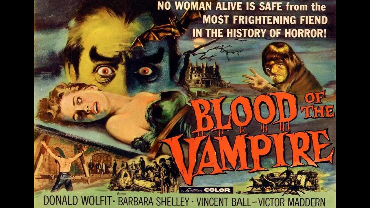 BLOOD OF THE VAMPIRE 1958 Scientist Killed by Superstitious Town Returns as Vampire FULL MOVIE HD & W/S