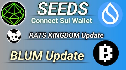 Seed Airdrop Connect Sui Wallet | Rats Kingdom Update | BLUM review | SM NIZ