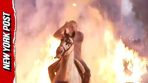 Horses gallop through flames during Spain's annual St. Anthony the Abbott celebration