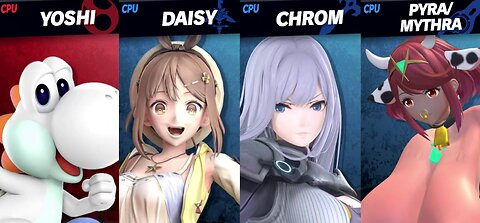 White Yoshi vs Ryza & Ethel & Cow&Cat Pyra/Mythra [MAKI Member Request NSFW Rumble Exclusive]