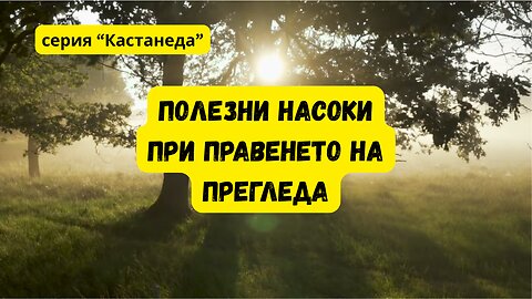 серия "Кастанеда": Някои насоки относно изпълняването на прегледа
