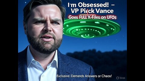 V.P.‑PICK JD VANCE DEMANDS UFO TRUTH & THREATENS CONGRESS—‘I'M OBSESSED’ 👽 EXCLUSIVE: ANSWERS