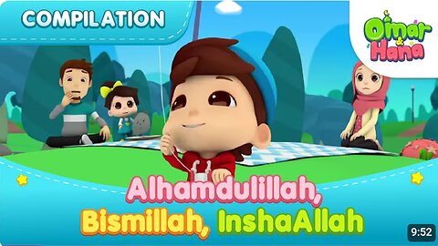 Alhamdulillah, Bismillah, InshaAllah | Islamic Series & Songs For Kids | Omar & Hana English