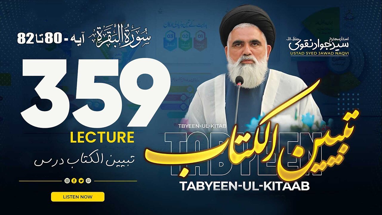 Syed Jawad Naqvi | Dars# 359 || Ayat 80-82 || سورۃ البقرۃ | تبیین الکتاب