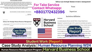 Client Work(Case Study Analysis) |Infosys SHRM | Human Resource Management|Harvard Buisness School