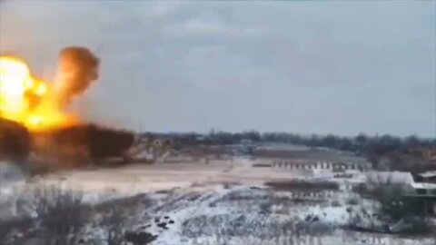 Ukrainian Drone Captured The Moment A Russian FAB Strike Along Their Lines, Kursk Region