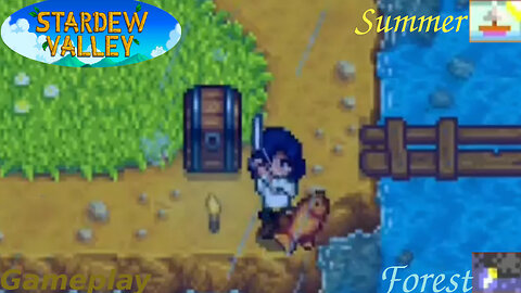 Fishing In The Forest Summer Season Gameplay #3 - Storm Weather | Stardew Valley