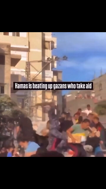 Hamas is beating up gazans who take aid, to all of you who keeps saying it’s Israel fault.