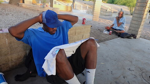 "Montana" 37 years old and has been homeless for over 10 years, "Being Out here is a true decision"