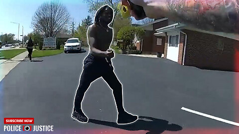 Intense Arrest: Suspect Tased Twice & Bites Officer! 🚔💥 #PoliceChase #BodycamFootage