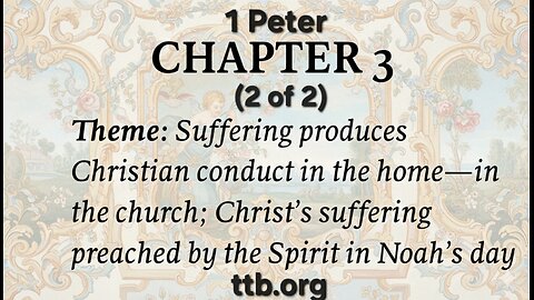 1 Peter Chapter 3 (Bible Study) (2 of 2)