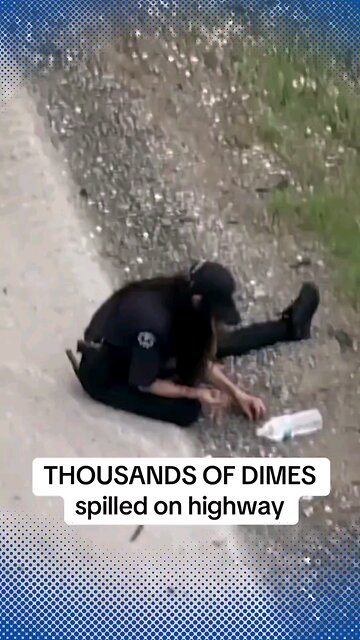 Truck Flips in Wise County, Spilling Thousands of Dimes Across Highway