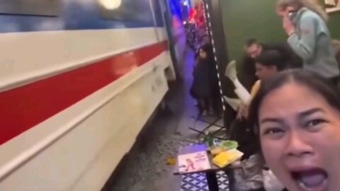 This man's knee was hit by a train