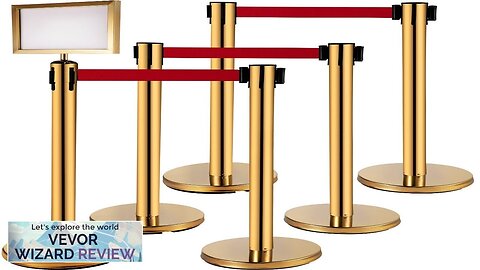 VEVOR Stanchion Post Barriers 4-Set Line Dividers Stainless Steel Stanchions with 6.6 Review