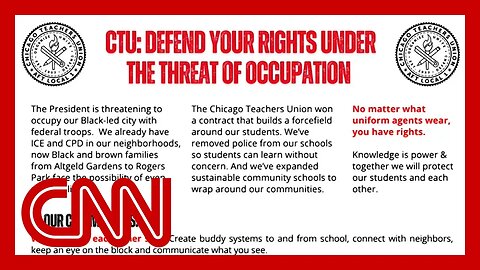 Chicago teachers give students flyers listing their rights