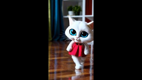 ✨ Lovely Cat Dancing to Say Hi! 😻💃