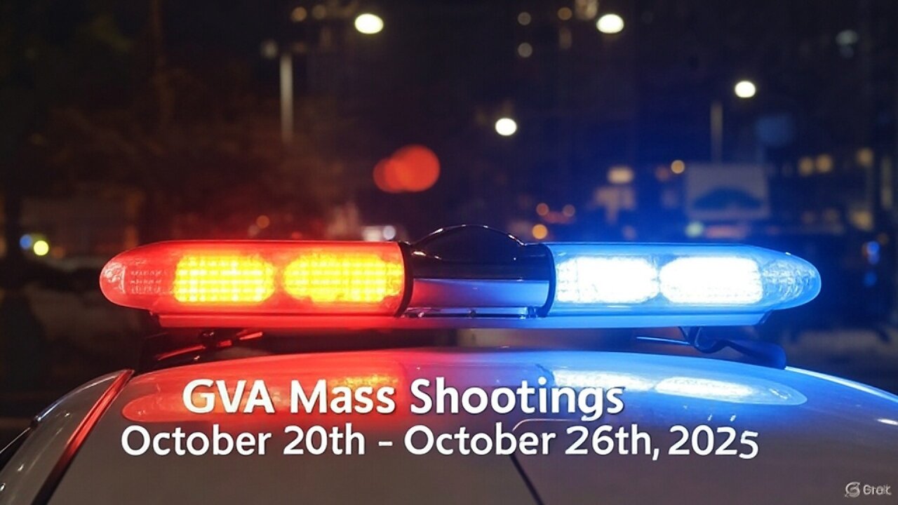 Mass Shootings according Gun Violence Archive for October 20th to October 26th, 2025