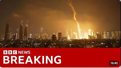 Israel and Iran exchange fire through night with blasts heard in Jerusalem and Tel Aviv | BBC News