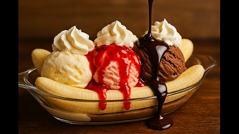 Banana Split Strawberry Parfait | Dark Chocolate Pour Overload