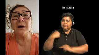 ASL interpreted - Legal Mexican immigrant supports ICE