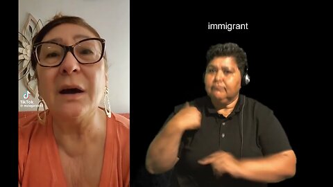ASL interpreted - Legal Mexican immigrant supports ICE