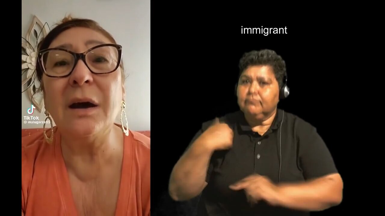 ASL interpreted - Legal Mexican immigrant supports ICE