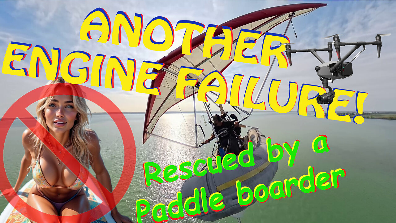 Air-to-Air Drone Video of FIB After Being Rescued by Paddleboarder