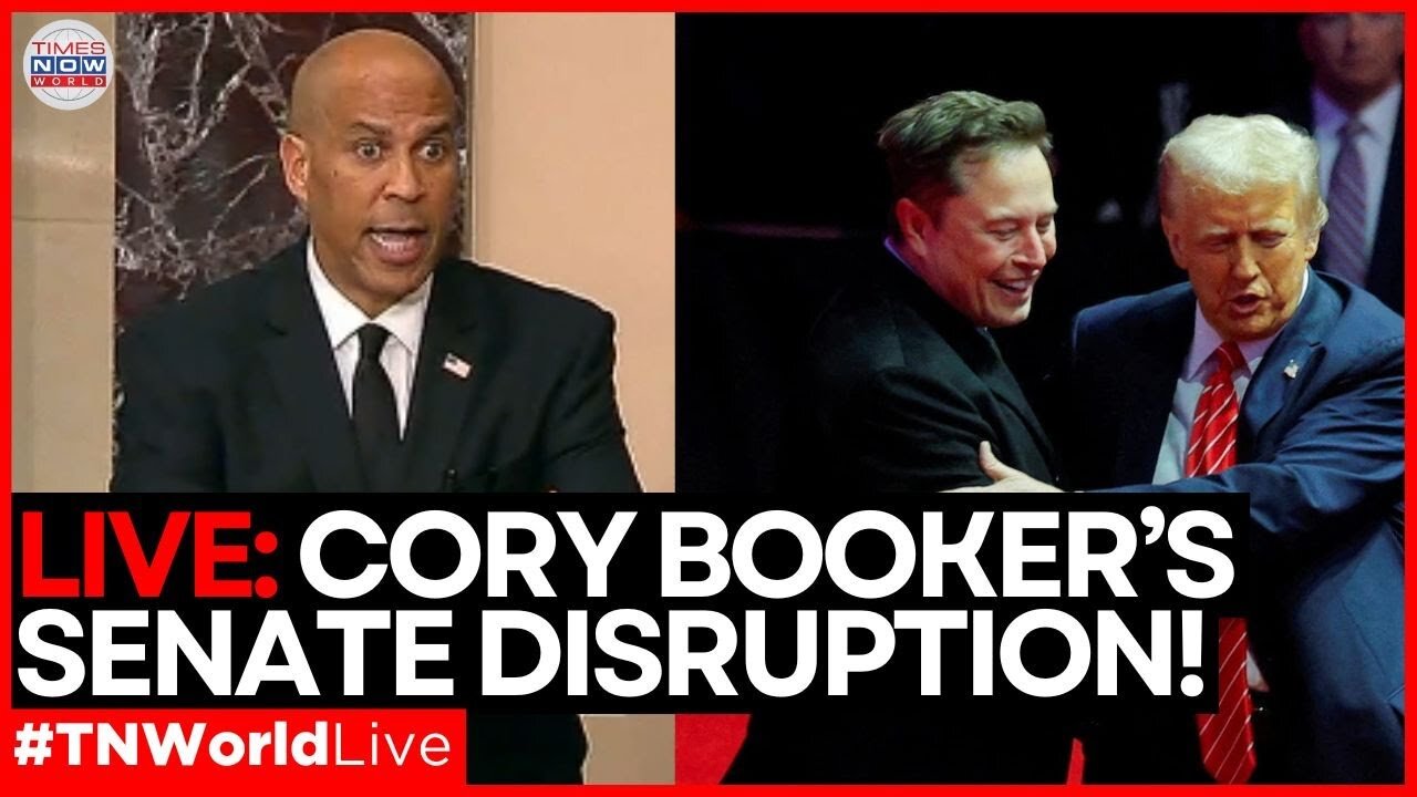 LIVE | Senator Cory Booker's 'MARATHON SPEECH' Against Trump & Musk, Says US Is In Crisis