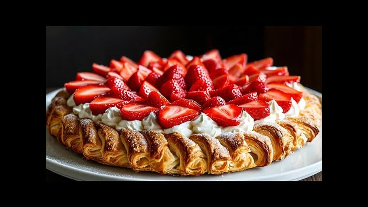 This Strawberry Puff Pastry Will Drive You Crazy! Better Than Napoleon Cake!